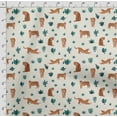 thumbnail image 4 of Soimoi Animals Printed,Cuddle Minky Fabric, Sewing Fabric by The Yard 56 Inch Wide,Decorative Plush Soft Fabric, Baby Garments, Toys and Blankets, Orange, 4 of 5