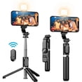 thumbnail image 5 of Selfie Stick Tripod Sturdy Aluminium Alloy Phone Tripod Stand Portable Lightweight Handheld Phone Tripod Stand With Fill Light Compatible For Android IOS Devices Q10S aluminum alloy white, 5 of 5