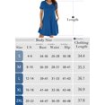 thumbnail image 6 of Chiclily Women's Summer Dress Vine Flower Small Casual Short Sleeve V Neck T Shirt Dresses with Pockets, 6 of 6