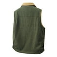 thumbnail image 6 of HOOMEUMY Men's Corduroy Vest Jackets Fall Winter Warm Fleece Lined Zipper Lapel Sleeveless Plus Size Coats Loose Comfy Waistcoat (Army Green,XXL）, 6 of 6