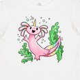thumbnail image 4 of Inktastic Axolotl Unicorn with Rainbow Tail, Bubbles and Seaweed. Boys or Girls Baby T-Shirt, 4 of 5