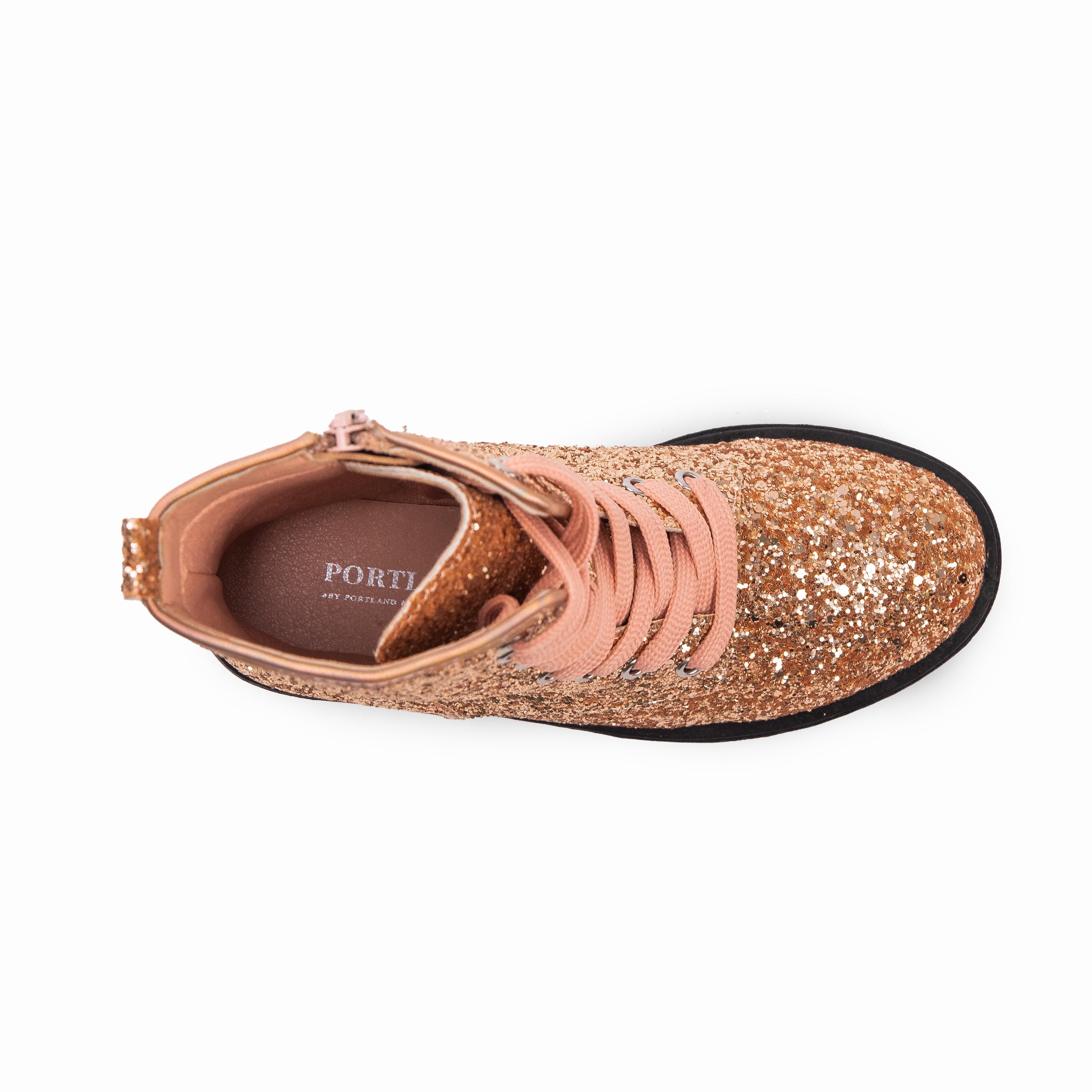 PORTLAND By Portland Boot Company Toddler & Kids Glitter Combat Boots, Sizes 7-5