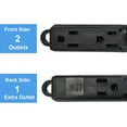 thumbnail image 2 of XUCP Rallonge Plate 10 Pieds, 2 Pack 16 AWG 3 Broches Profil Bas Noir pour Intérieur, Certifié UL, 2 of 4