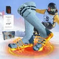 thumbnail image 2 of YWIYIUD 1 PC Thermal Socks Heated Socks for Men Women, Rechargeable Battery Heated Socks, Electric Socks for Winter Outdoor Work Skiing Camping Hiking Fishing Biking, 2 of 7