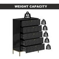 thumbnail image 5 of Clihome Modern Black 5 Drawer Dresser, Chest of Drawers for Bedroom, Storage Cabinet, 5 of 5