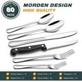 thumbnail image 2 of 80 Pcs Stainless Steel Flatware Set,Dishwasher Safe,Silver, 2 of 7