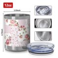 thumbnail image 3 of 12oz Tumblers Pioneer Flower Vacuum Insulated Stainless Steel Travel Tumbler Cups Mug with Lid and Straw for Beer,Coffee,Beverages with Cleaning Brush for Cold & Hot Drinks, 3 of 5