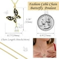 thumbnail image 2 of Dainty Butterfly | Bow | Clover Necklace for Women 16+2Inchess Gold Plated Pendant Necklaces Jewelry Gifts for Women Girlfriend Wife and Mom, 2 of 6