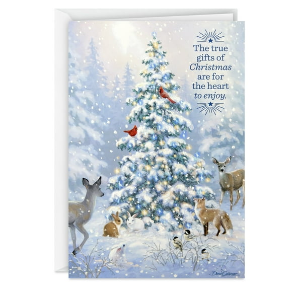 Boîte de cartes religieuses de Noël, DaySpring, animaux des bois (paquet de 16 cartes et enveloppes)