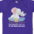 thumbnail image 4 of Inktastic My Babysitter Loves Me to the Moon and Back Elephant Family Boys or Girls Baby Bodysuit, 4 of 5