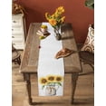 thumbnail image 4 of Hokiten Table Runners 90 Inches Long Dress Scarves, Sunflower Farmhouse Coffee/Dining/Kitchen Table Runner for Living Room, Summer Flower Plant Vintage Bow Watercolor 13x90 Inch, 4 of 7