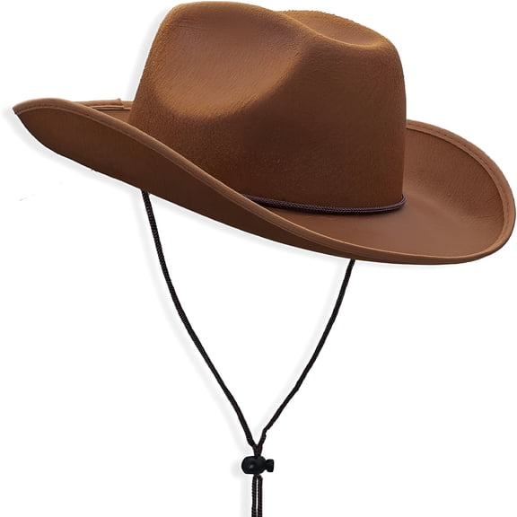 TELOLY Plain Felt Cowboy and Cowgirl Hat for Men Women, Western Cowboy Hat for Adult Cowgirl Hats Women