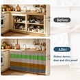 thumbnail image 4 of Farmhouse Cabinet Curtains for Kitchen 35"W x 35"L, Gradient Color Geometric Beige Brown Gray Wood Grain Laundry Sink Cabinets Magic Tape Short Curtain Privacy Panel for Bathroom Vanity Cabinets, 4 of 9