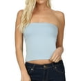 thumbnail image 2 of TheLovely Women's Casual Strapless Bandeau Cotton Tube Top w/Built-In Layer(Bra), 2 of 4