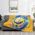 thumbnail image 2 of Rateoe Funny Alarm Clock Illustration Pattern Flannel Throw Blanket, Ultra-soft Blanket for Bed, Couch, Car, Hypoallergenic Anti-pilling blanket-80"x60"(Horizontal), 2 of 6
