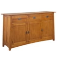 thumbnail image 2 of Crafters and Weavers Arts and Crafts 3-Drawer Solid Wood Sideboard in Walnut, 2 of 15