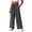 Gray, variant on Womens Plus Size Linen Pants Pleated Loose Wide Leg Trousers Drawstring Casual Elastic Waist Travel Pants with Pockets