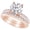 Rose Gold, variant on 1 Carat (ctw) Platinum Round Cut LAB GROWN Diamond Engagement Ring A Come Wedding Bridal Set (Color H-I Clarity VS1-VS2)