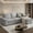Light Gray, variant on MEROUS Sectional Sofa, 99" L-Shaped Convertible Couch with Storage Chaise and USB Type-C Ports, Modern Chenille Fabric Living Room Furniture, Beige