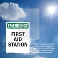 thumbnail image 5 of (2 Pack) First Aid Station OSHA Emergency Sign 12 Inch X 18 Inch Vinyl Label Decal Sticker Weather Resistant, UV Protected for Workplace, Business, and Construction Site, Made in the, 5 of 6