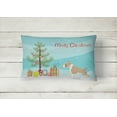 thumbnail image 2 of Carolines Treasures CK3528PW1216 Fawn and White Bull Terrier Christmas Tree Canvas Fabric Decorative Pillow, 12H x16W,, 2 of 2