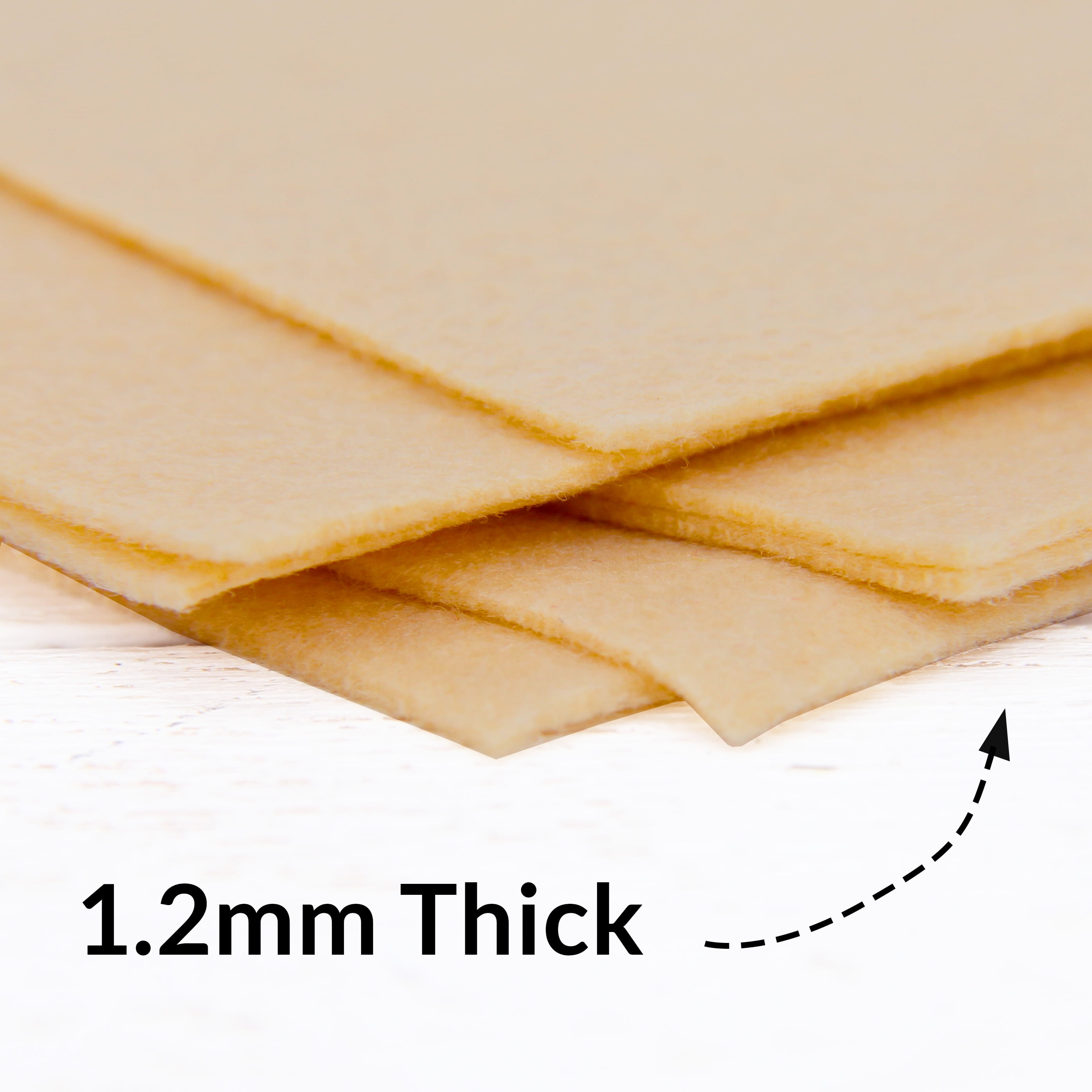 Threadart Premium Felt Roll - 12" x 10yd | Soft Wool-Like Feel | 1.2mm Thick for DIY Crafts, Sewing, Crafting Projects | Compatible with Cricut Maker | Cream