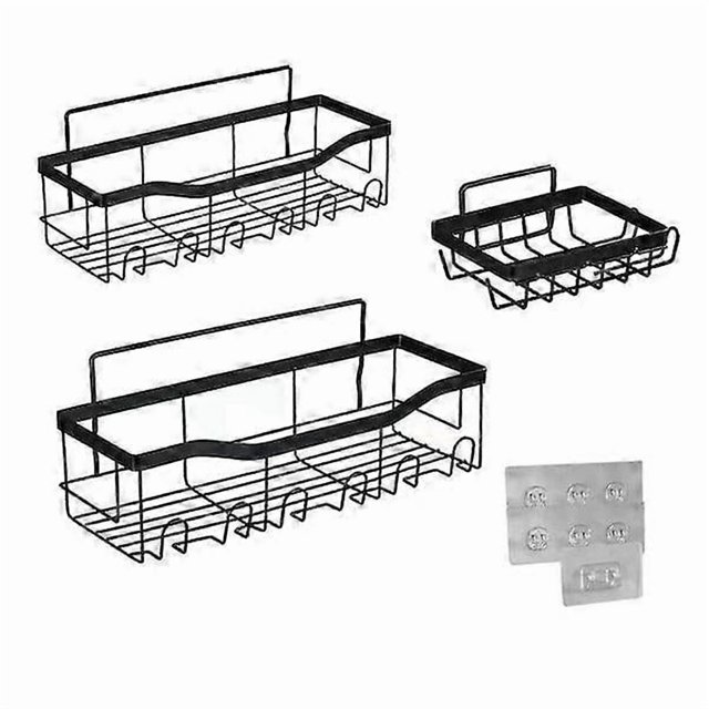 Adhesive Shower Organizer For Bathroom Storage&home Decor&kitchen,rustproof Stainless Steel Bathroom Organizer-jc