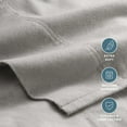 thumbnail image 3 of Bare Home Luxury 100% Cotton Flannel California King Sheet Set, Deep Pocket, 4-Piece, Light Gray, 3 of 10