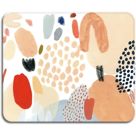 Mouse Pad with Stitched Edge, Premium-Textured Mouse Mat, Non-Slip Rubber Base Mousepad for Laptop, Computer & PC,9.5×7.9 inches,Multi-Color