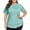 Green, variant on Karight Plus Size Workout Tops for Women Short Sleeve Loose fit Shirts Athletic Gym Yoga Clothing