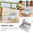 thumbnail image 4 of Raindrops Durable Silver Iron Rabbit Feeder Box for Easy Cleaning and Waste Control Ideal for Farm Storage Size 4pcs, 4 of 8