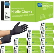 Inspire Nitrile Gloves, Disposable Latex Free, Exam Grade, Food Service, Cleaning, Tattoo art, case of 1000ct size Medium, Black