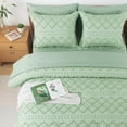 thumbnail image 2 of Vccoem 7-Piece Queen Comforter Set Bed in a Bag - Green Boho Tufted Luxury Bedding Set, Ultra Soft & Breathable All Season Comforter with Sheets & Pillowcases, 2 of 9