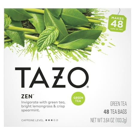 TAZO Zen Green Tea, Caffeinated, Tea Bags 48 Ct