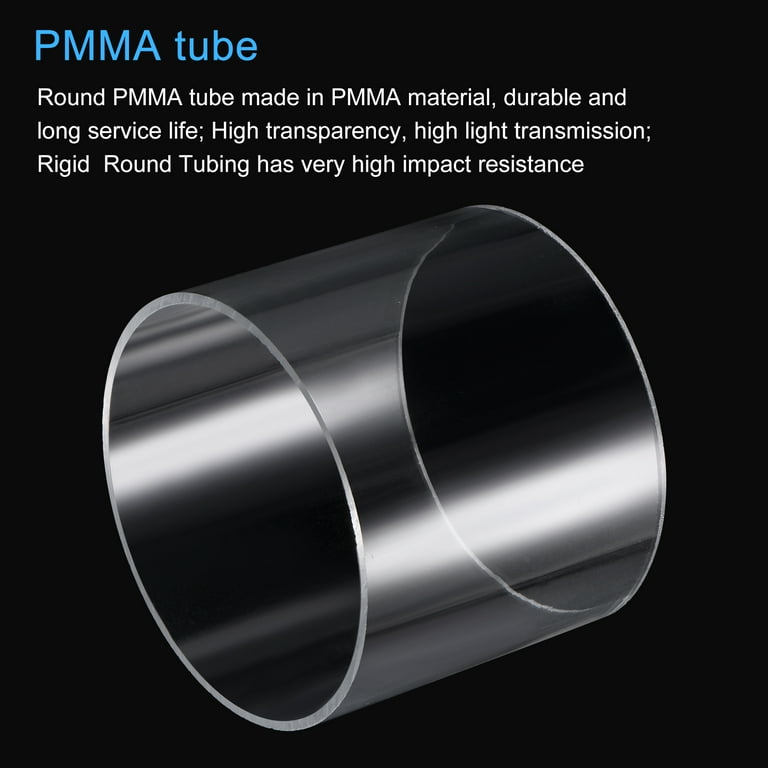 30x15x1.5mm PMMA plexiglass transparent square pipe 100mm length Acrylic  tube