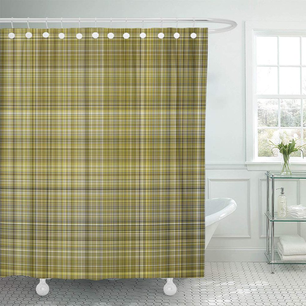 KSADK Yellow Abstract Gold of Plaid Checked Clean Color Crossed Effect