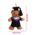 thumbnail image 3 of Purple Cotton Graduation Teddy Bear With Cap And Gown Stuffed Doll Backpack Pendant For Graduate, 3 of 7