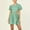 Green, variant on Fashion Women Sexy Summer Digaonl Collar Hollow Out Solid Short Sleeve Mini Dress
