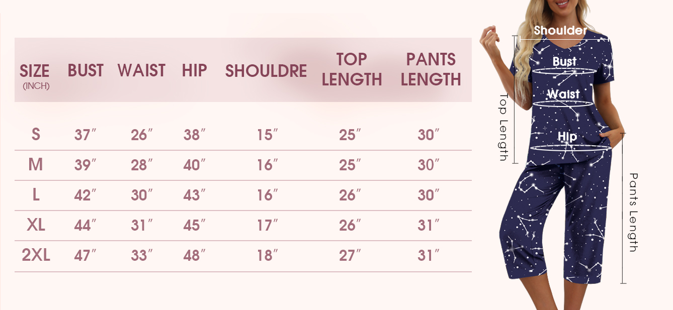 MINTREUS Women's Short Sleeve Pajama Set with Capri Pants photo 4