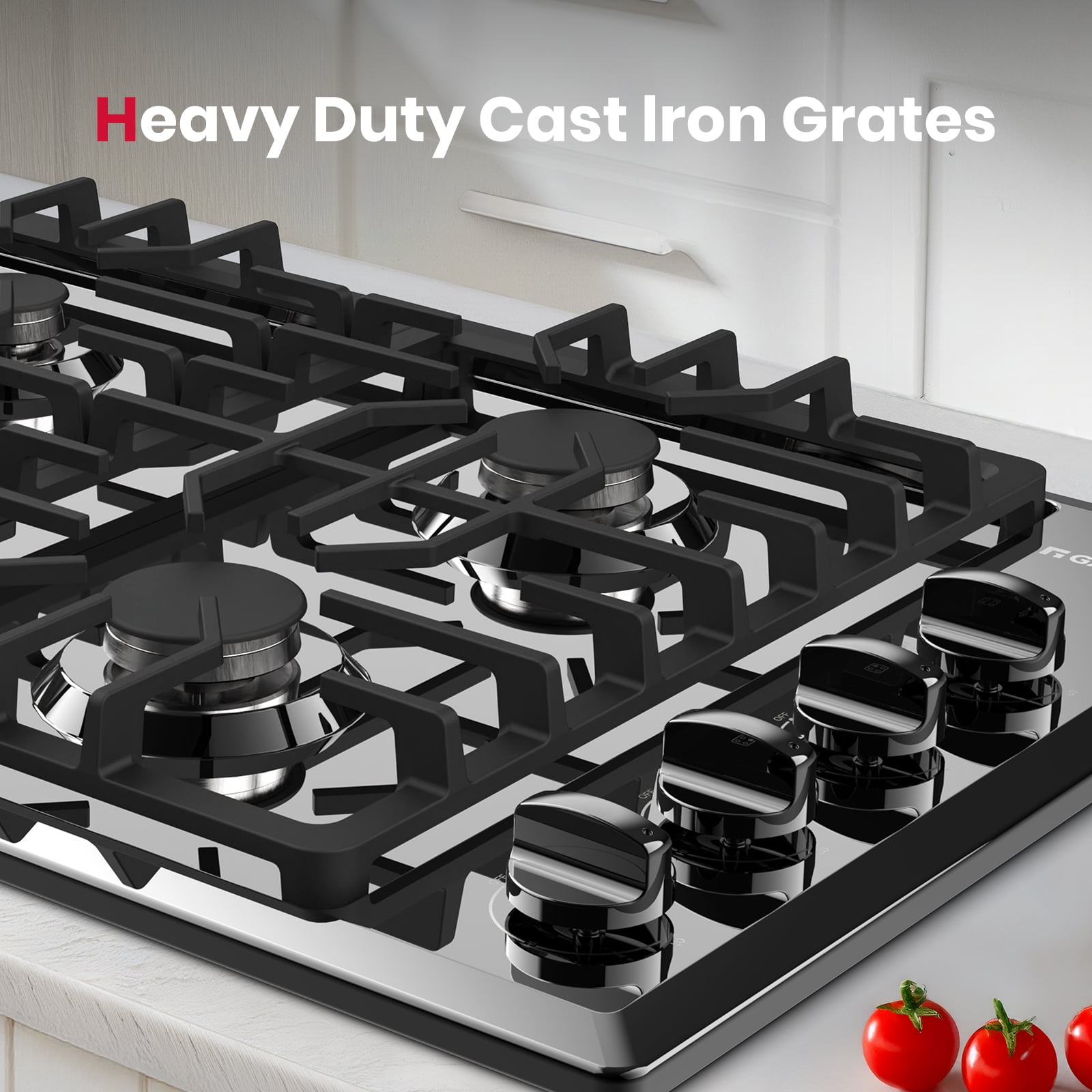 Gasland Chef 30 in. NG/LPG Convertible Gas Cooktop in Porcelain Enamel with 4 Burners