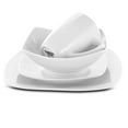 Zen 16Piece Contemporary White Ceramic Dinnerware Set (Service for 4