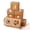 Brown, variant on 4-inch Cookie Jar, 50pcs Pack, Brown - Baking tin with clear window, suitable for gifting or takeout. Paper material, can hold cake slices, macarons, donuts, etc. Dimensions: 4x4x2.5 inches