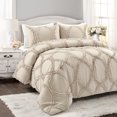 thumbnail image 1 of Lush Decor Ensemble de Couette 3 Pièces Très Grand, Neutre, 1 of 2