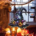 thumbnail image 1 of Sombrero de Bruja de Halloween para Colgar En La Ventana, de Acrílico | Diseño Único con Borde | Material Resistente | Fácil Instalación | para Uso Interior y Exterior | 20 X 19,3 X 0,2 Cm, 1 of 7