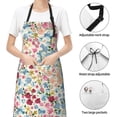 thumbnail image 6 of Lsque Trendy Floral Design Waterproof Apron Chef Aprons for Men Heavy Duty Chemical Work Apron Extra Long Grilling Aprons with Adjustable Bib Apron, 6 of 9