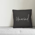 thumbnail image 2 of Creative Products Unwind Script Black and White 16x16 Indoor / Outdoor Pillow, 2 of 2