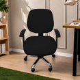 thumbnail image 6 of AUQ Office Chair Covers Stretch Computer Chair Cover Washable Computer Chair Slipcovers for Universal Rotating Chair Black, 6 of 7
