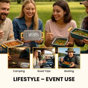 Lava Gel Oven Stainless Steel Portable Food Heater, Flameless, Reusable, for Indoor & Outdoor Use