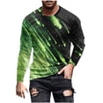 thumbnail image 2 of Big and Tall T Shirts for Men S-4X Plus Size Long Sleeve Round Neck Tees Tops Trendy Shooting-Star Printed Loose Casual Pullover Comfort Tshirts Shirt, 2 of 5