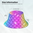 thumbnail image 6 of Naloa Rainbow Scales2 Reflective Double-Sided Bucket Hat, Sun Hat, Soft and Breathable for Gardening, Beaching, Camping, Hiking, Fishing, 6 of 9